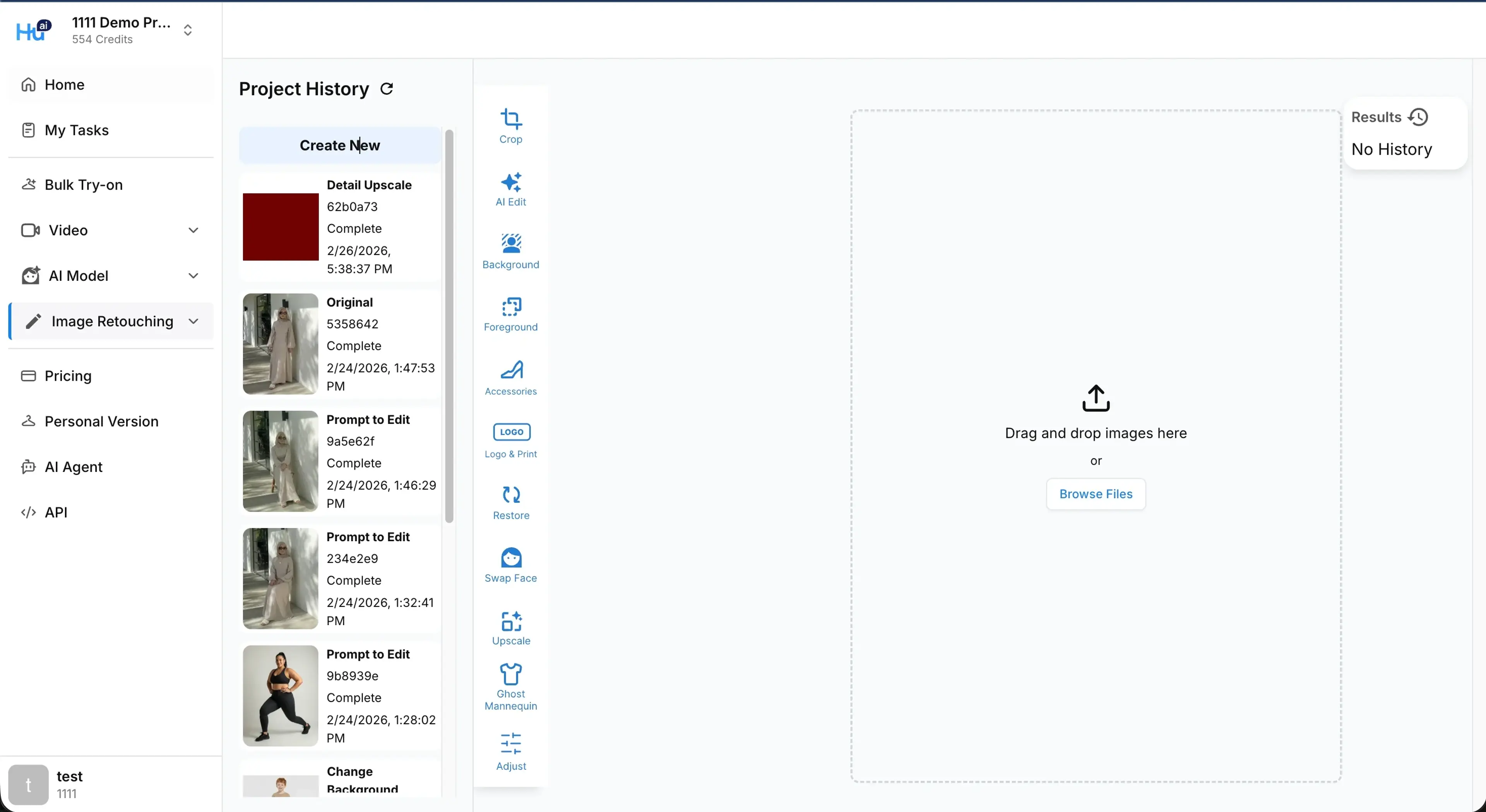 Select Ghost Mannequin tool in Image Retouching panel