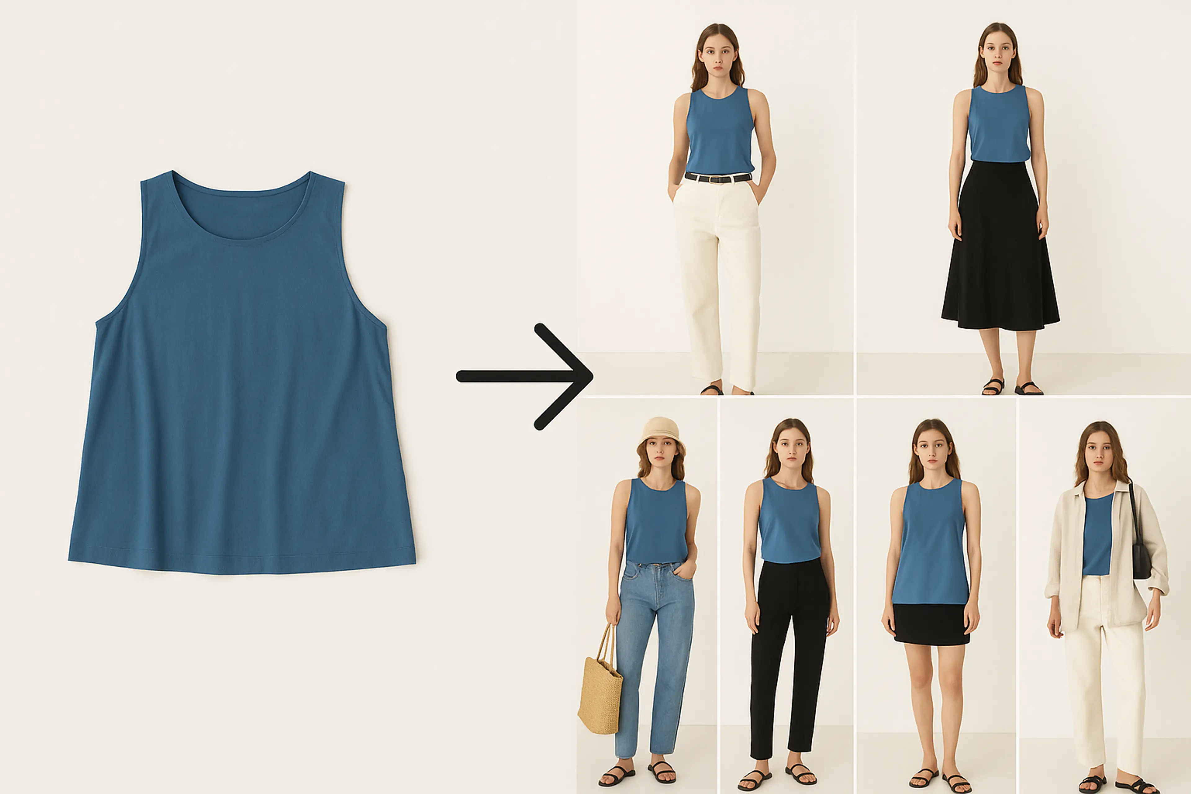 One garment photo → full lookbook