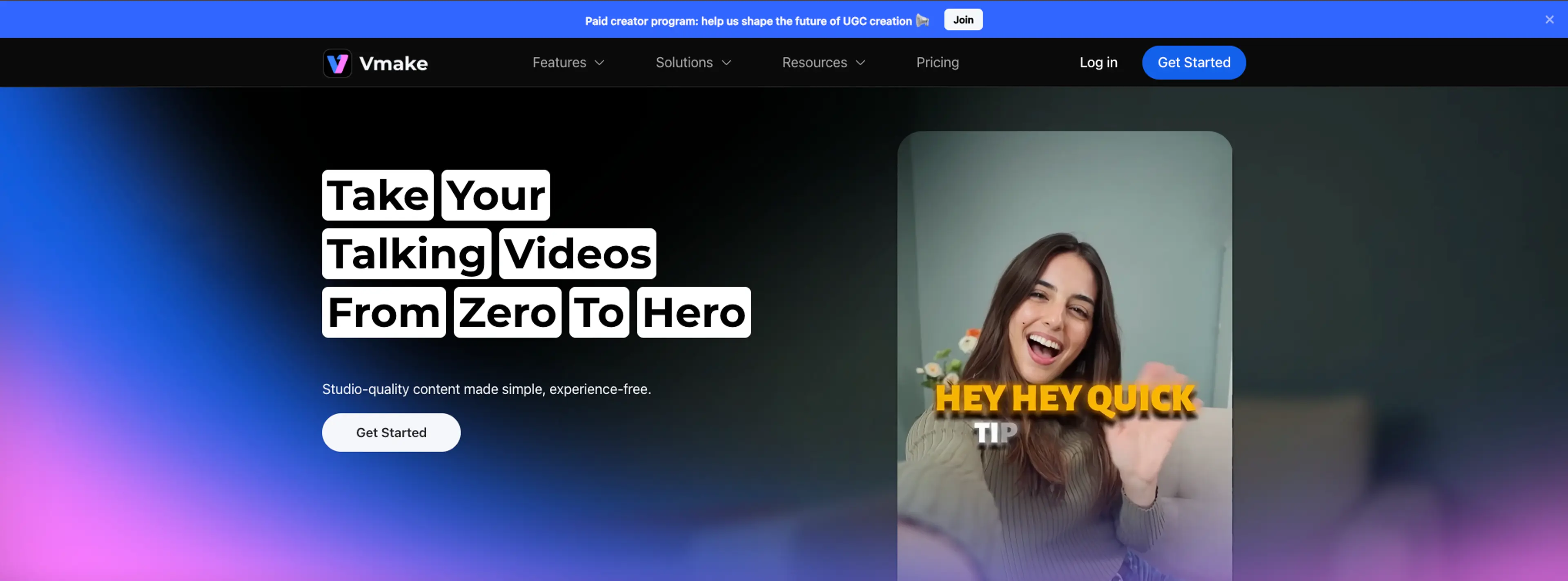 vmake talking head video