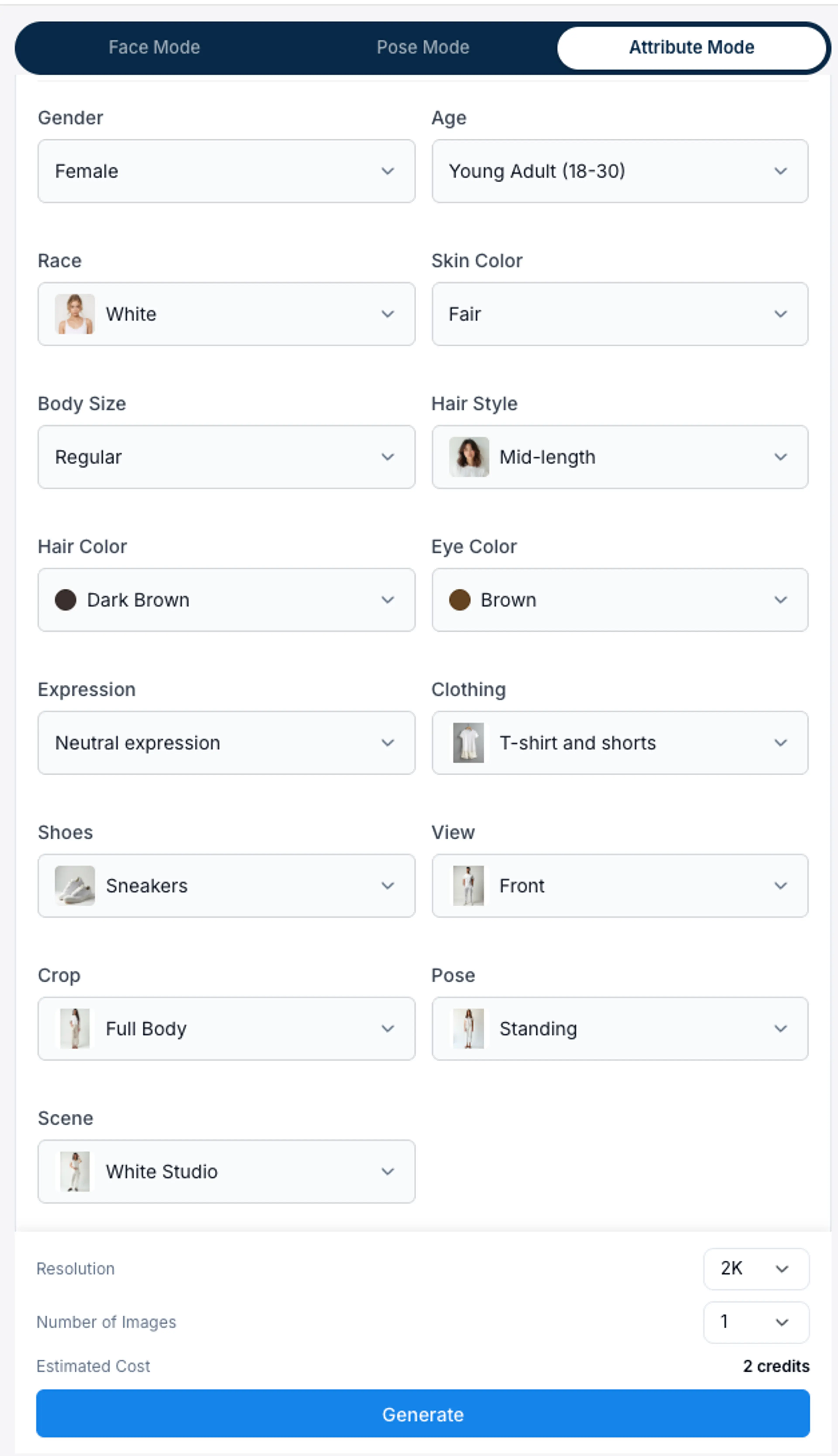 Pick a sample model from the list