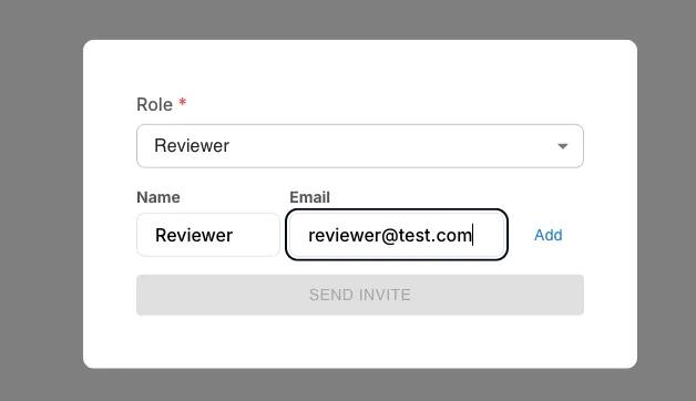 Enter name and email to invite members