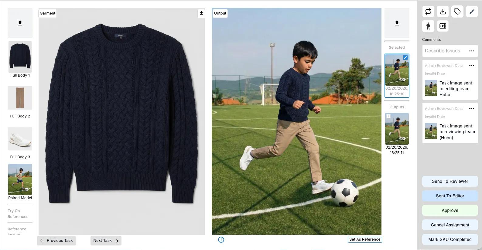 Send to Editor status