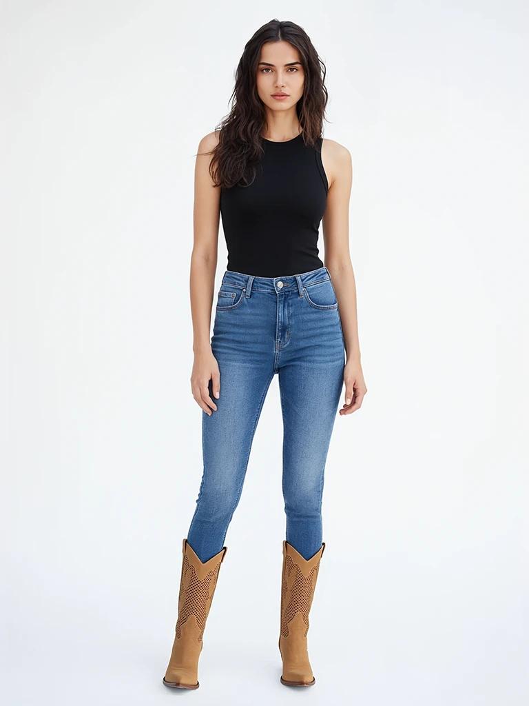 Model image after shoes try-on