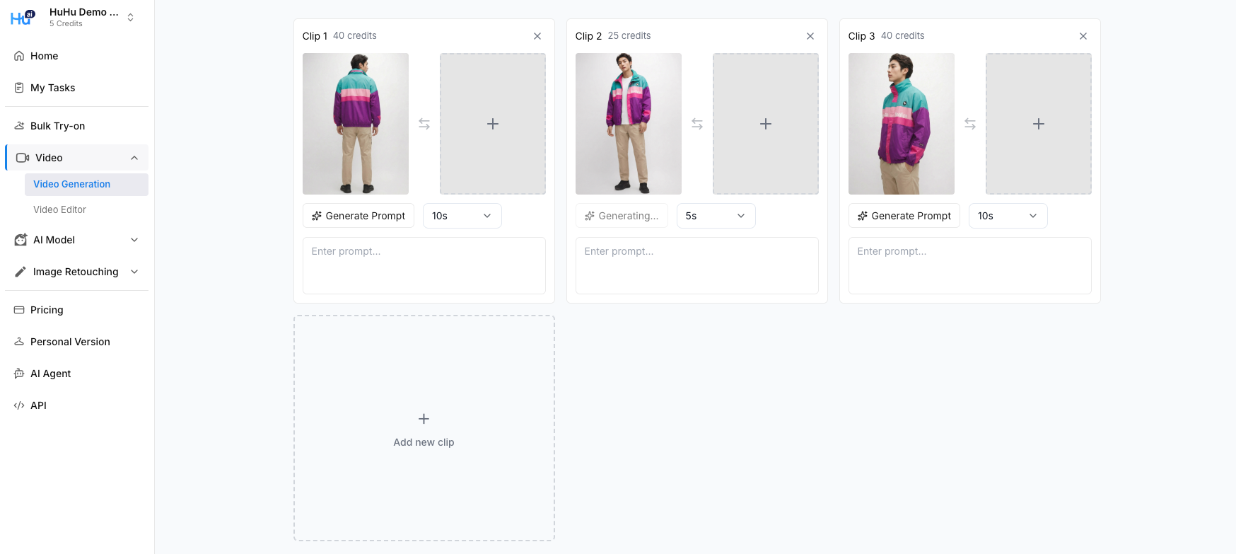 Multi clip mode in Video Generation
