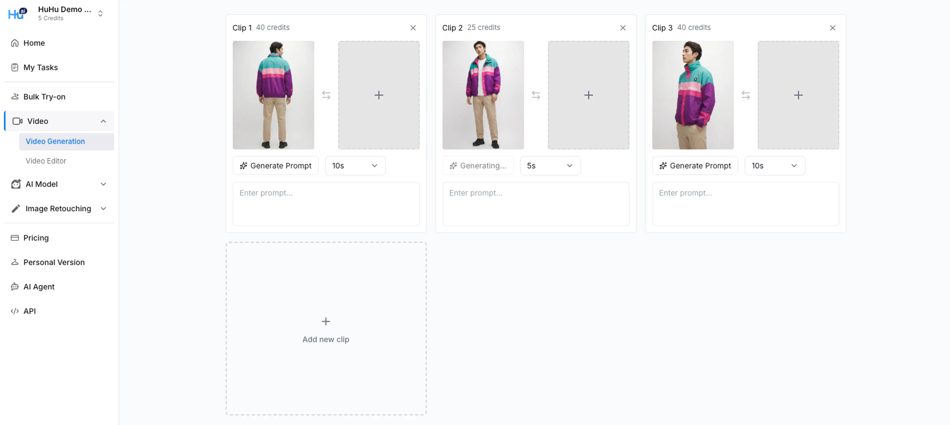 Multi clip mode in Video Generation