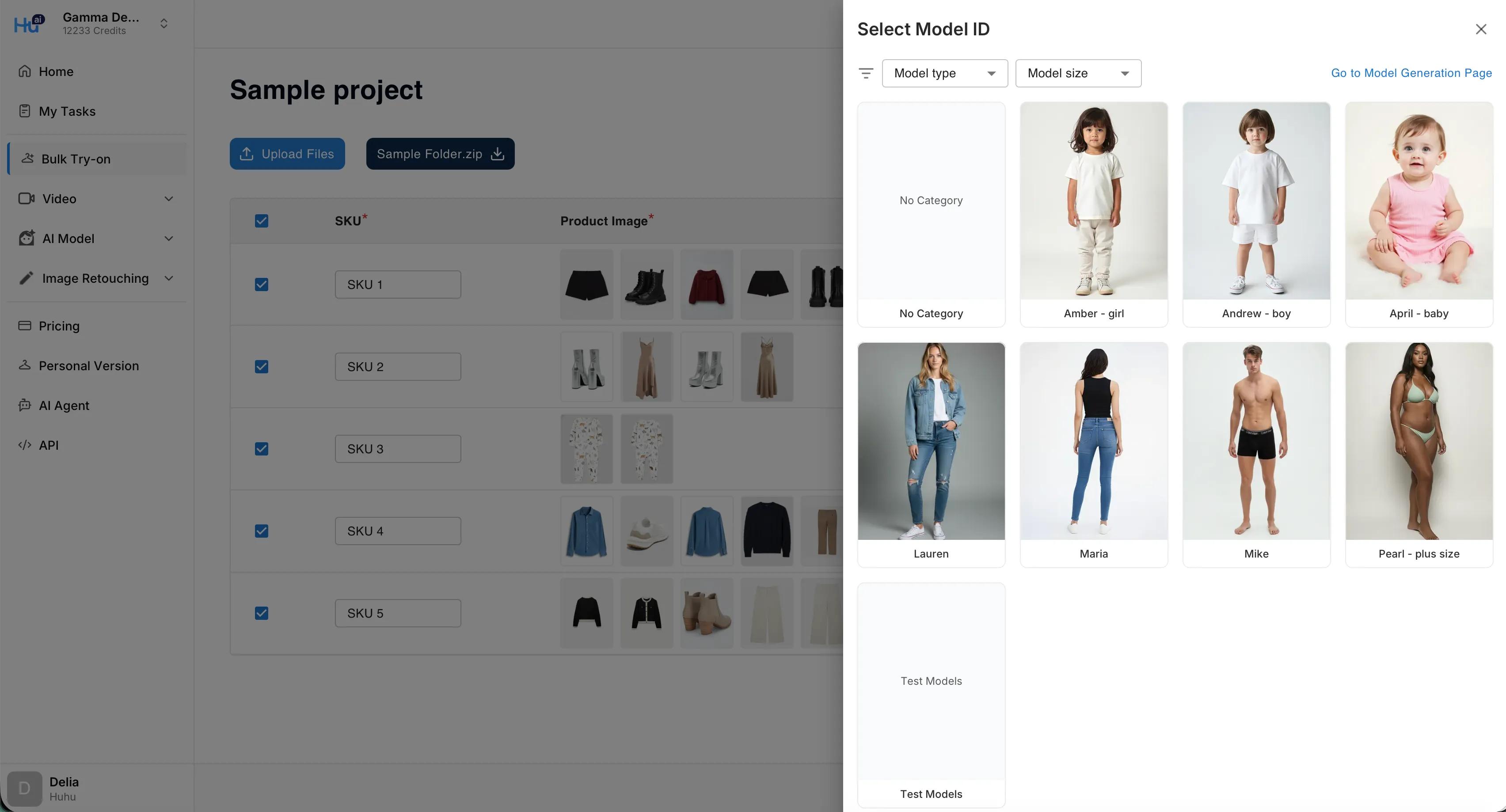 Select Model ID in Creation Flow