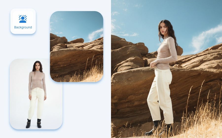 Replace background using your own image