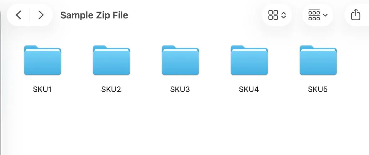 Sample folder structure
