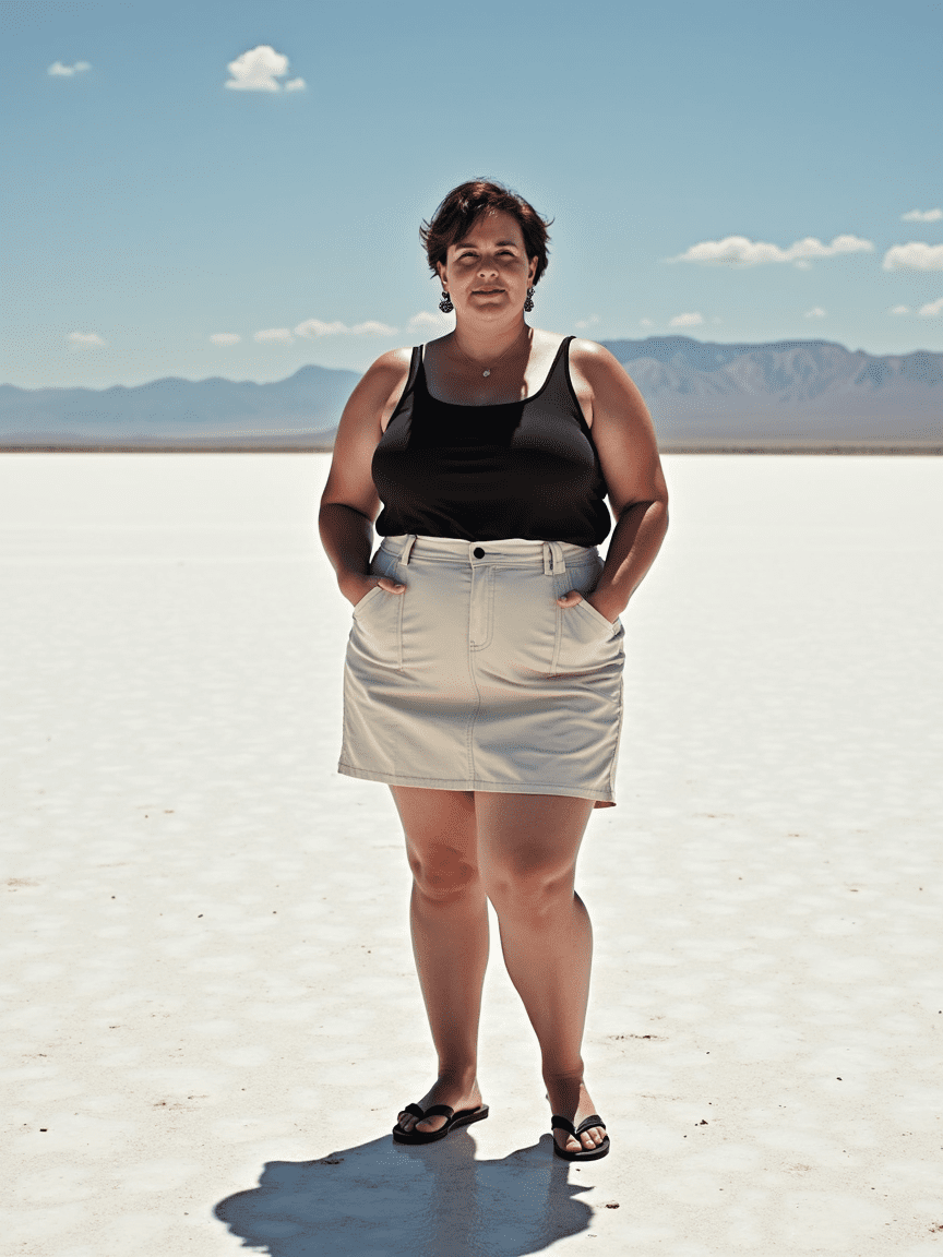 AI plus size model example