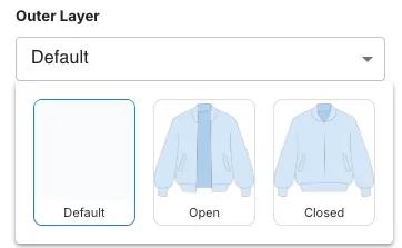 Outer layer zipped control