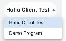 Switch programs toggle in navigation bar