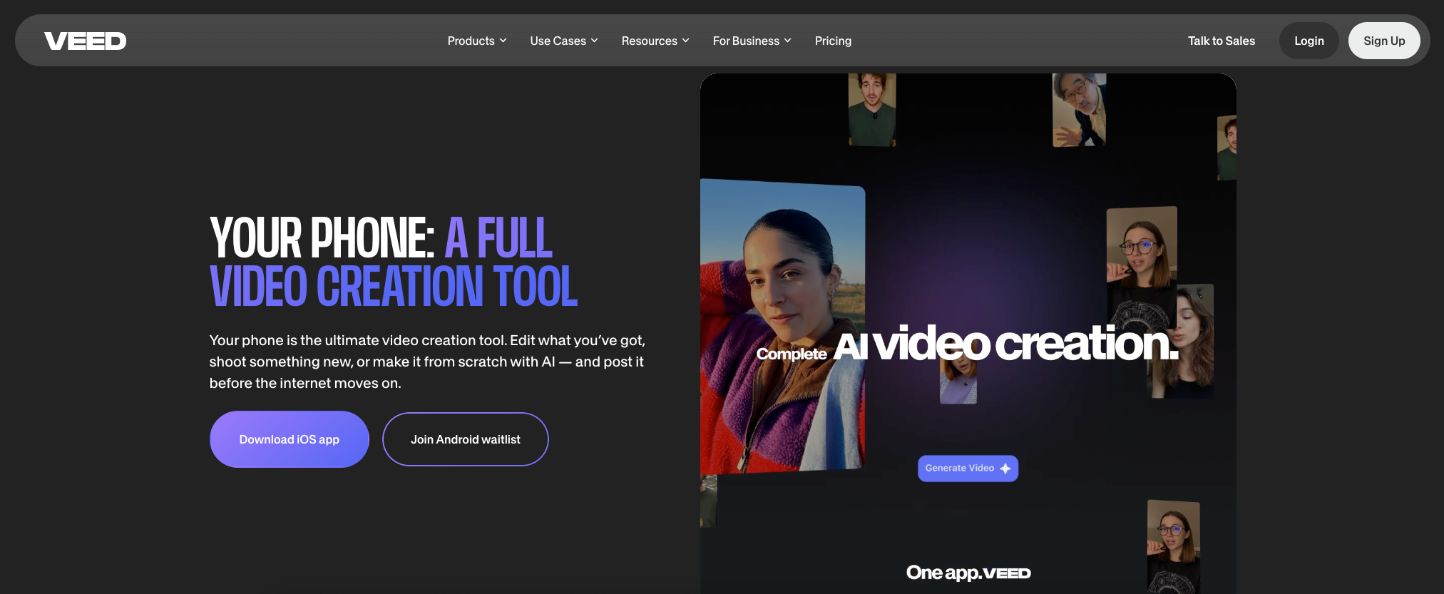 Veed AI video generation
