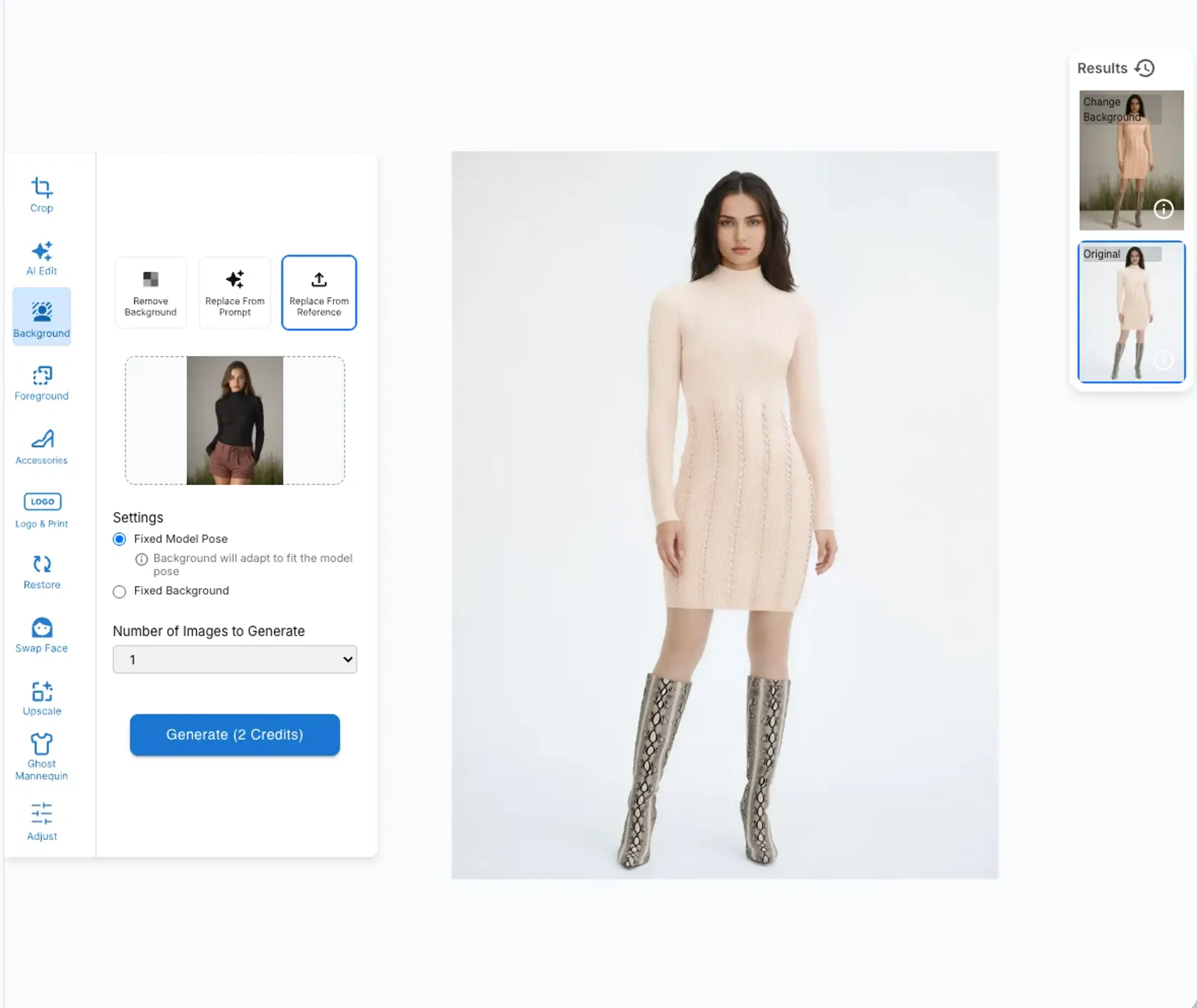 Change Background with Reference Fixed Pose