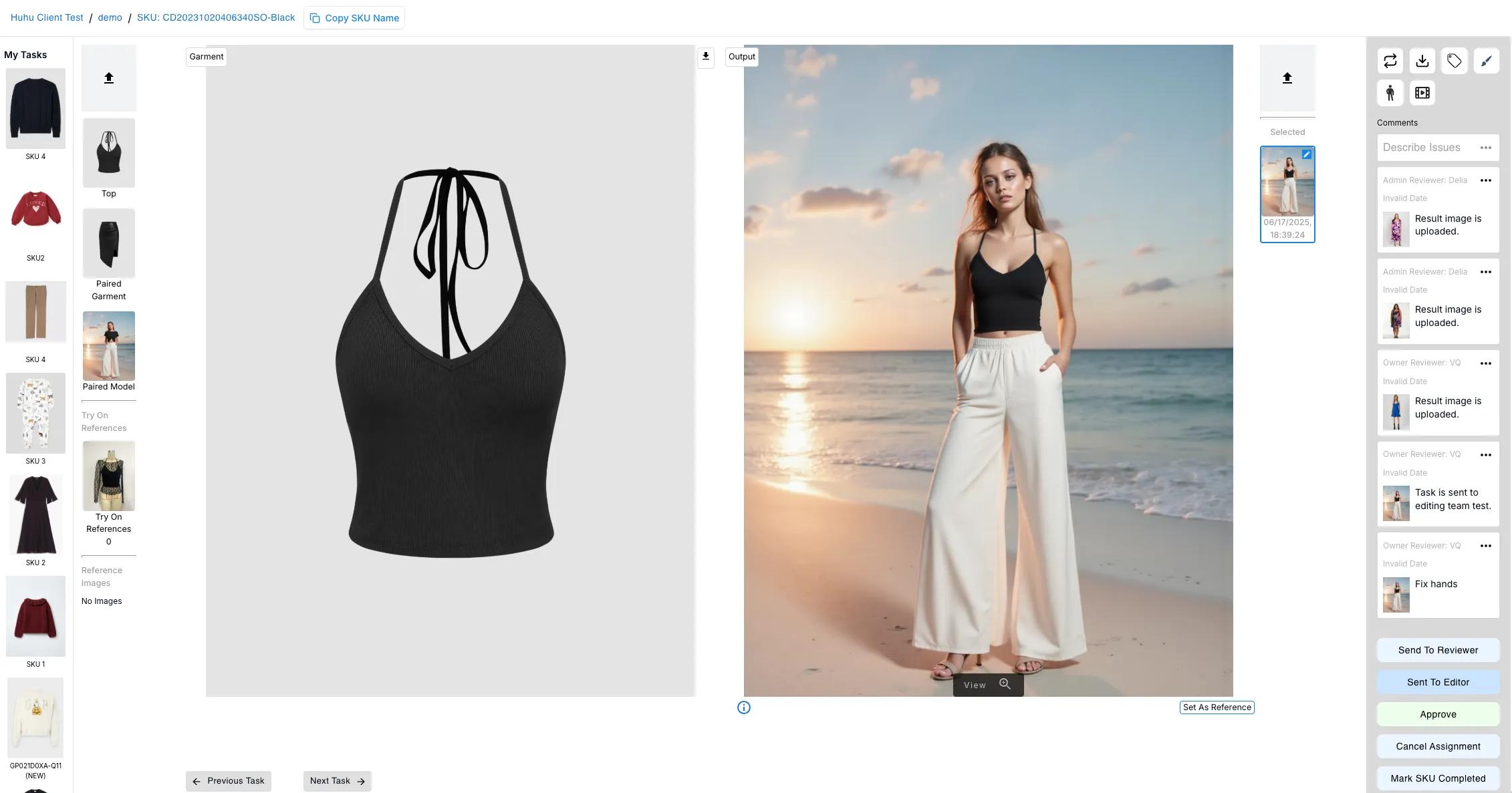 Editor Review Page from My Task