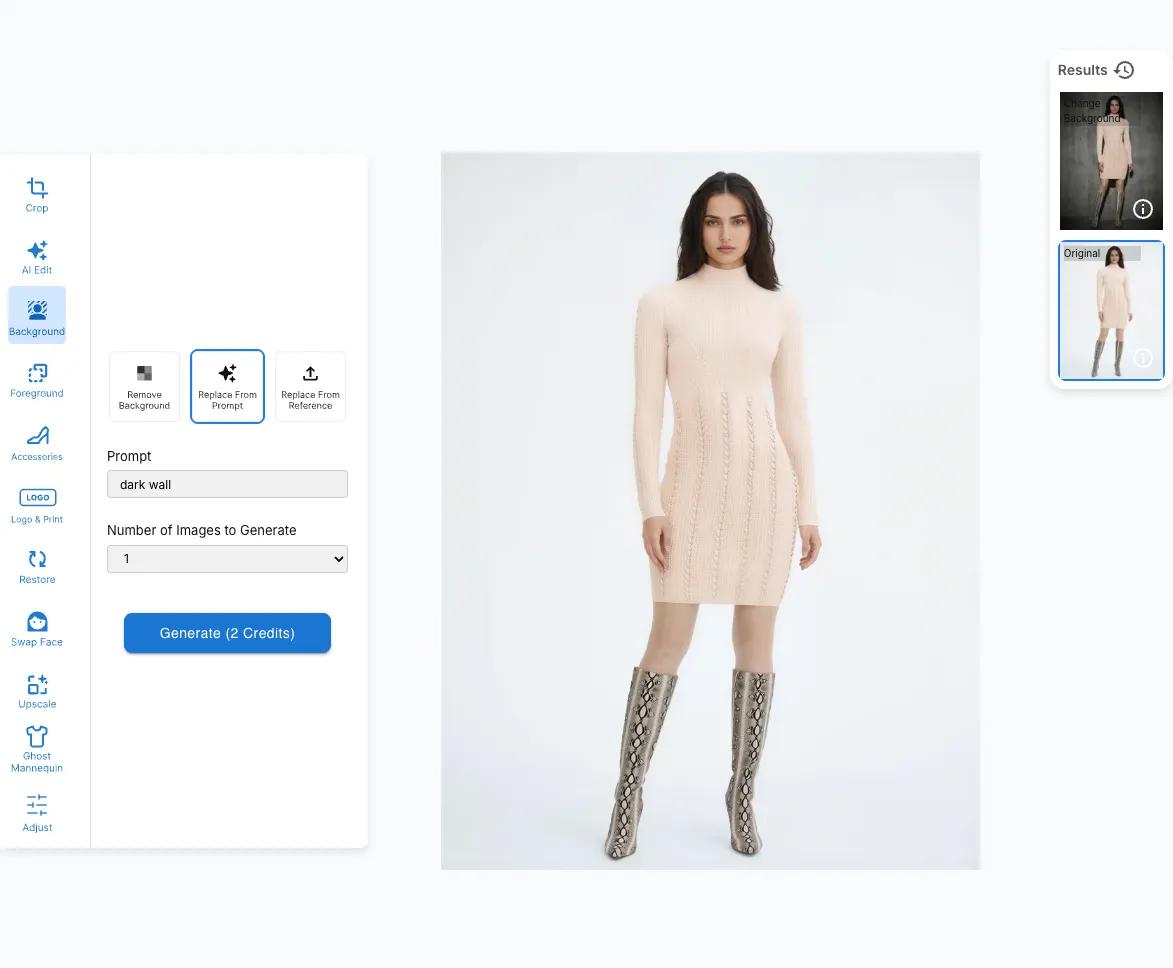 Change background with prompt in HuHu AI Studio
