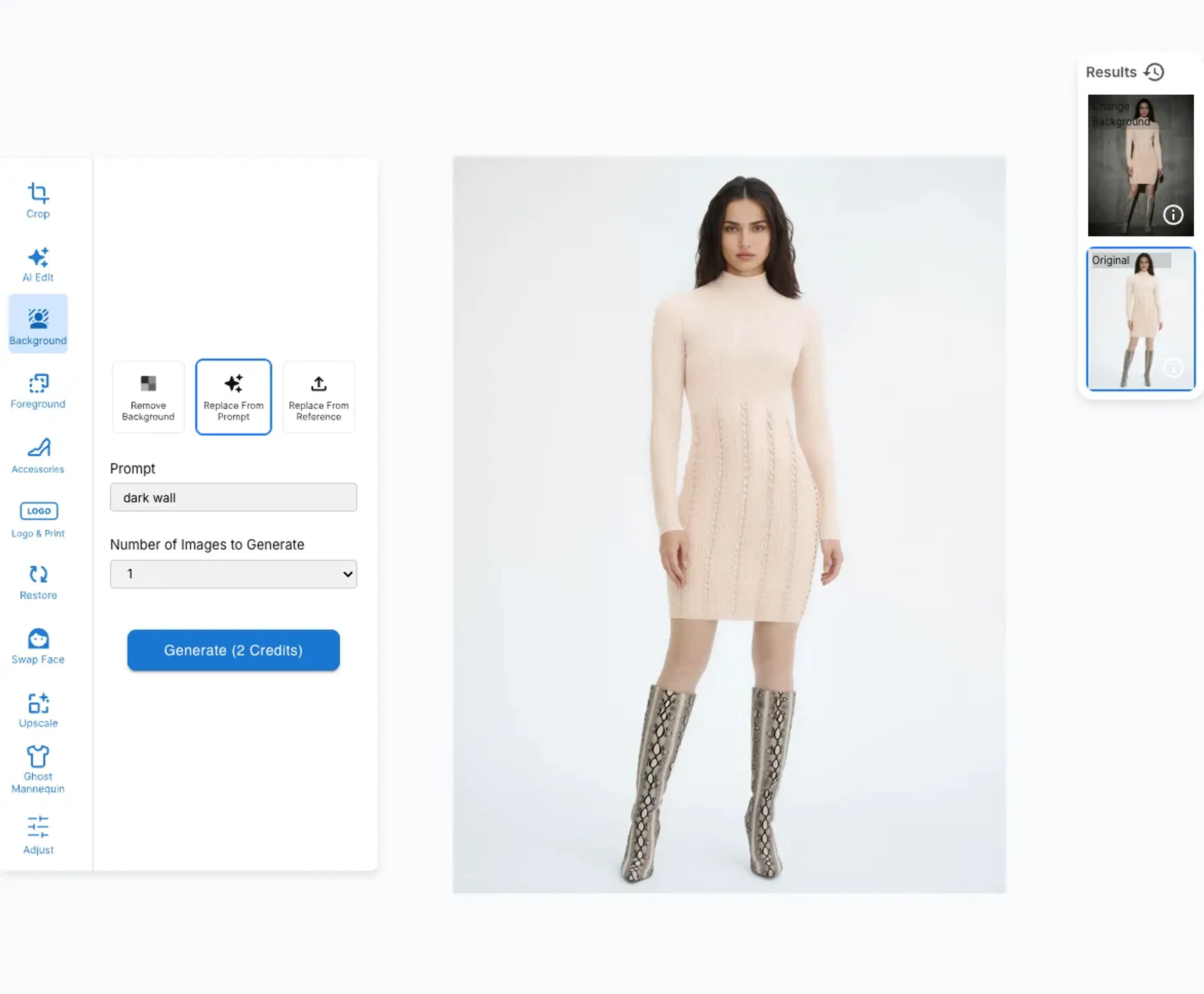Change background with prompt in HuHu AI Studio