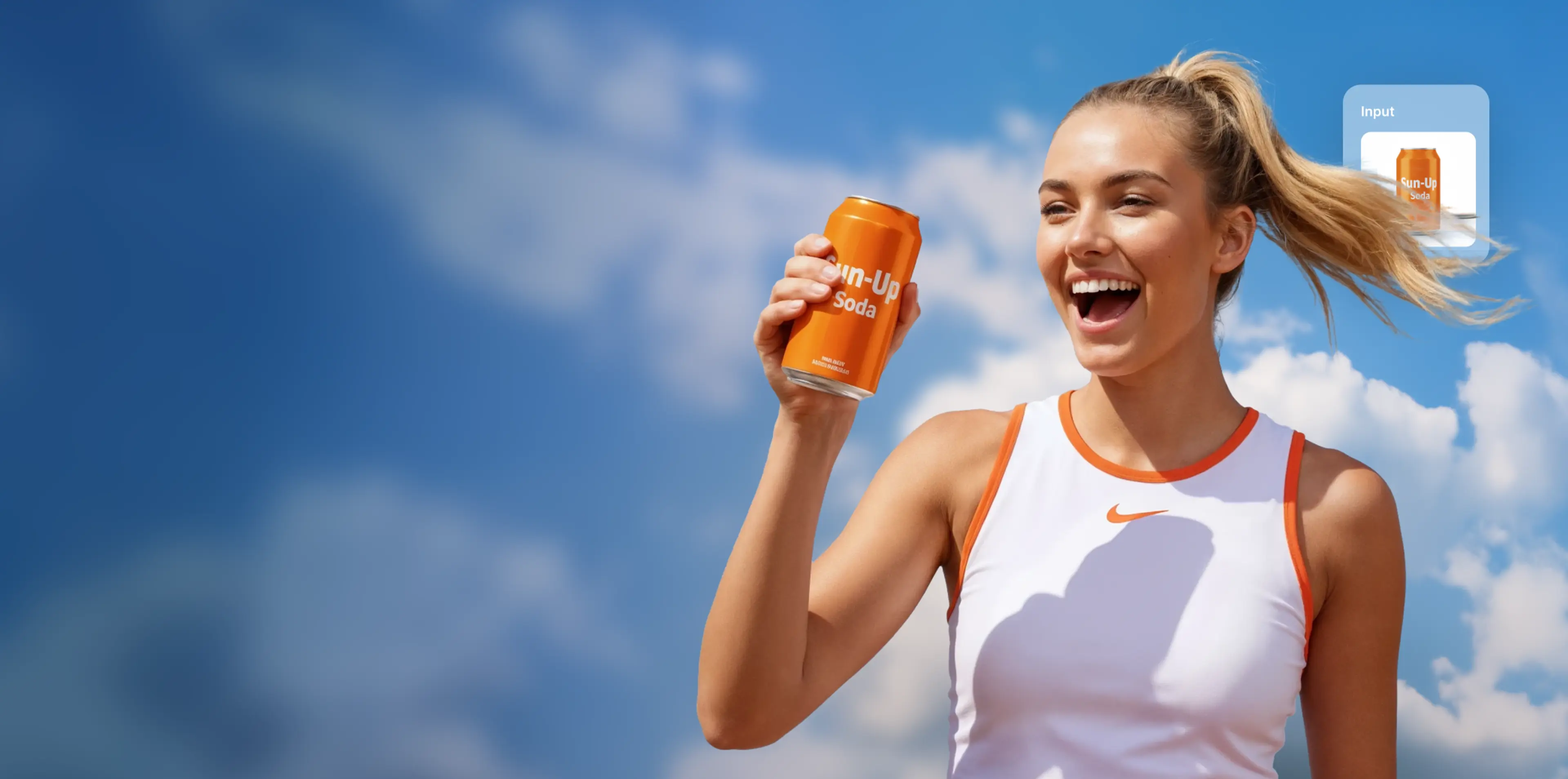 AI avatar showcasing a product