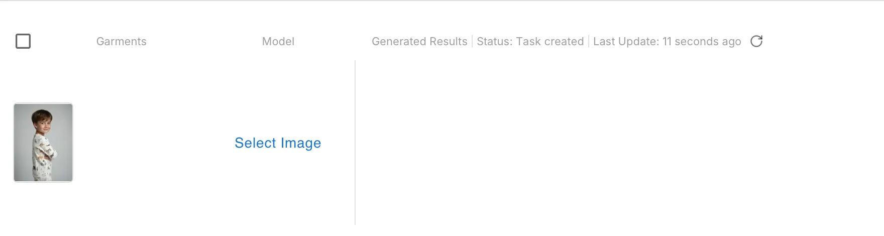 Regenerate as garment image on SKU page
