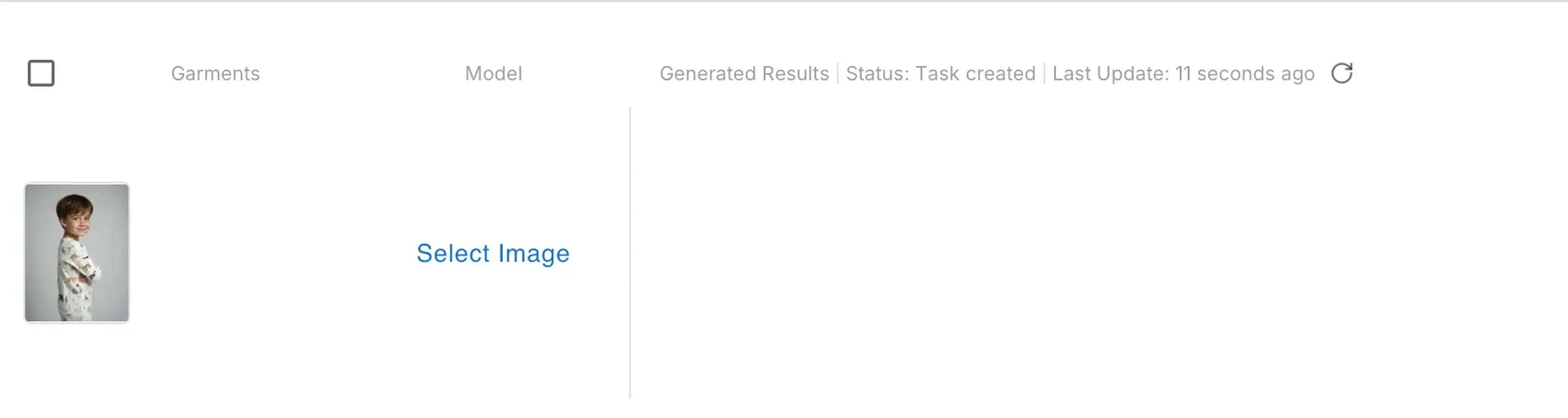 Regenerate as garment image on SKU page