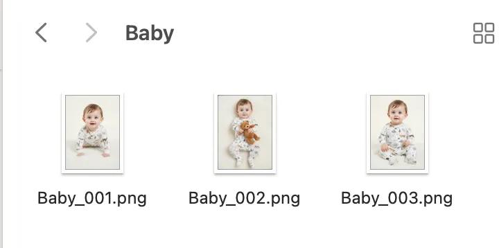 Images in downloaded folder