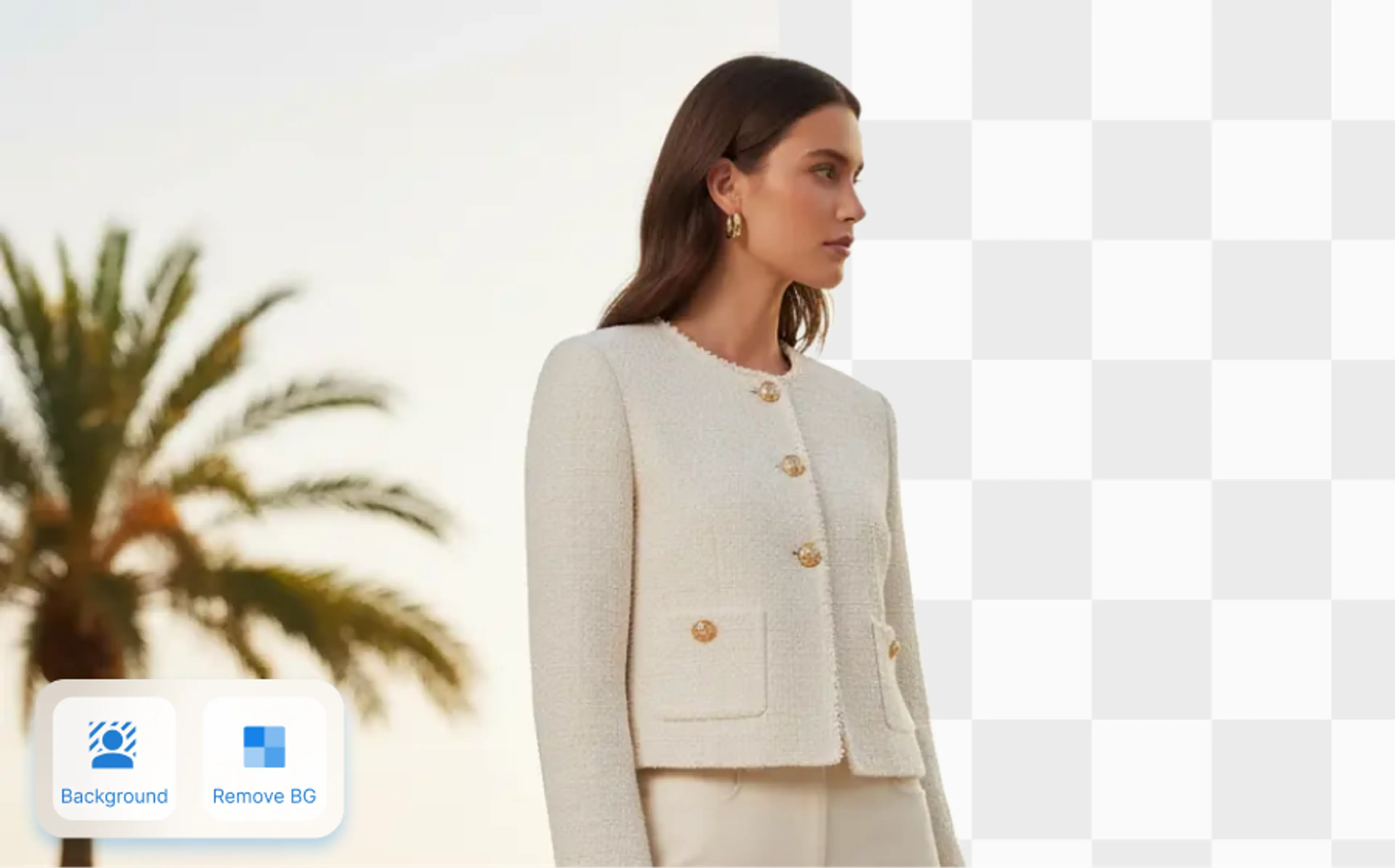 One-click photo background removal