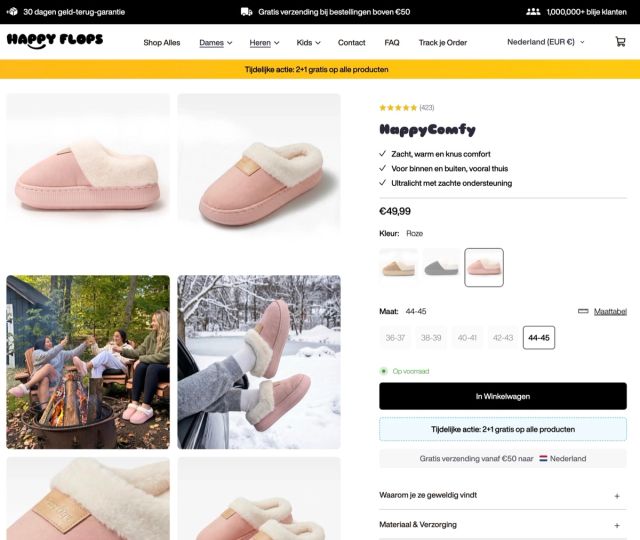 Productpagina van HappyFlops HappyComfy