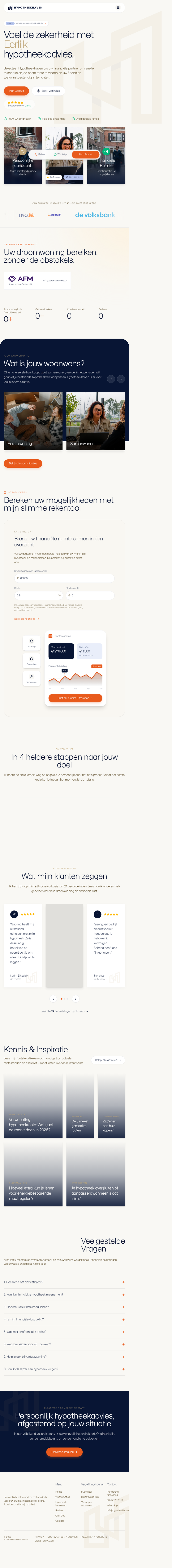 Homepage van hypotheekhaven.nl