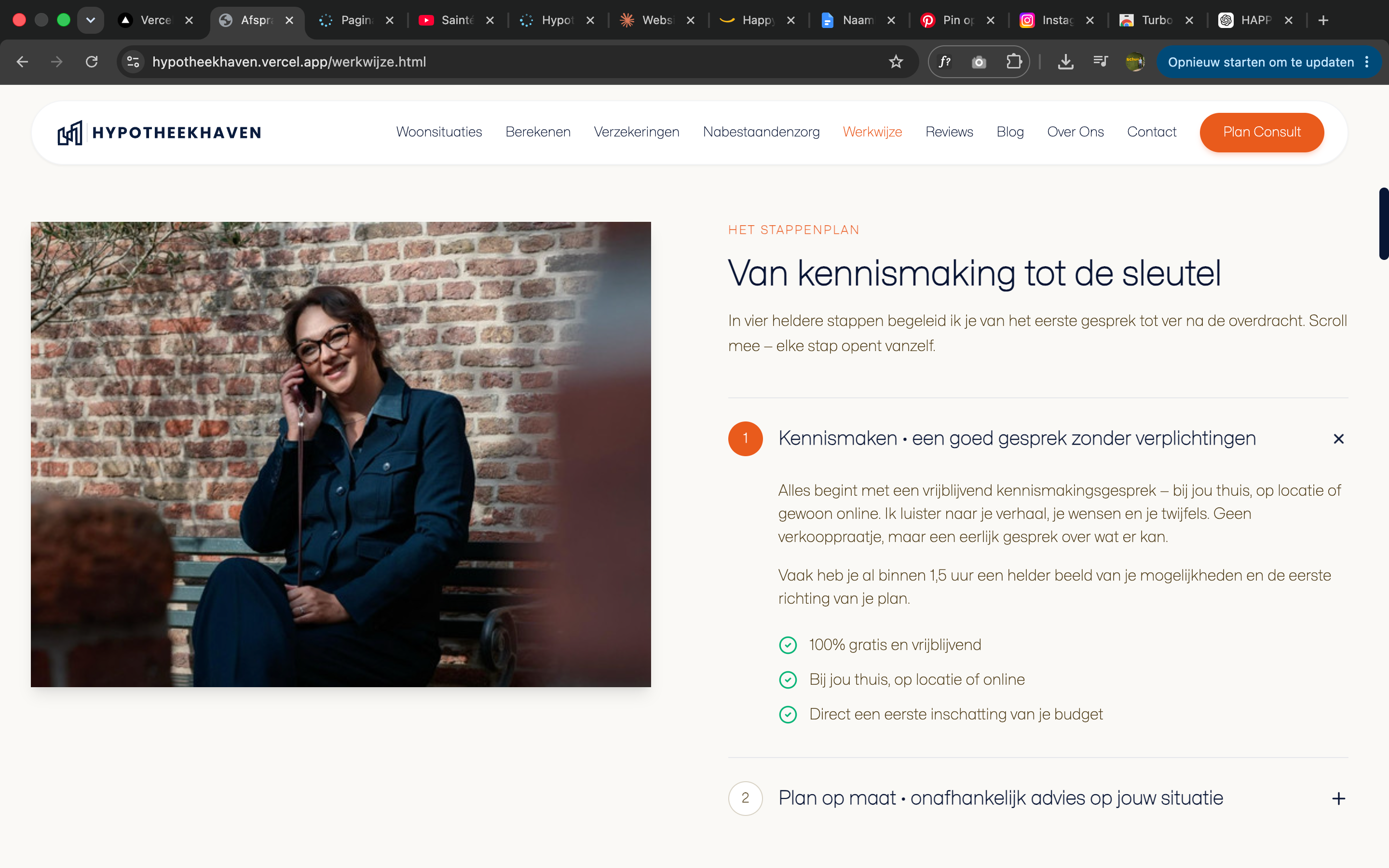 Scherm van hypotheekhaven.nl