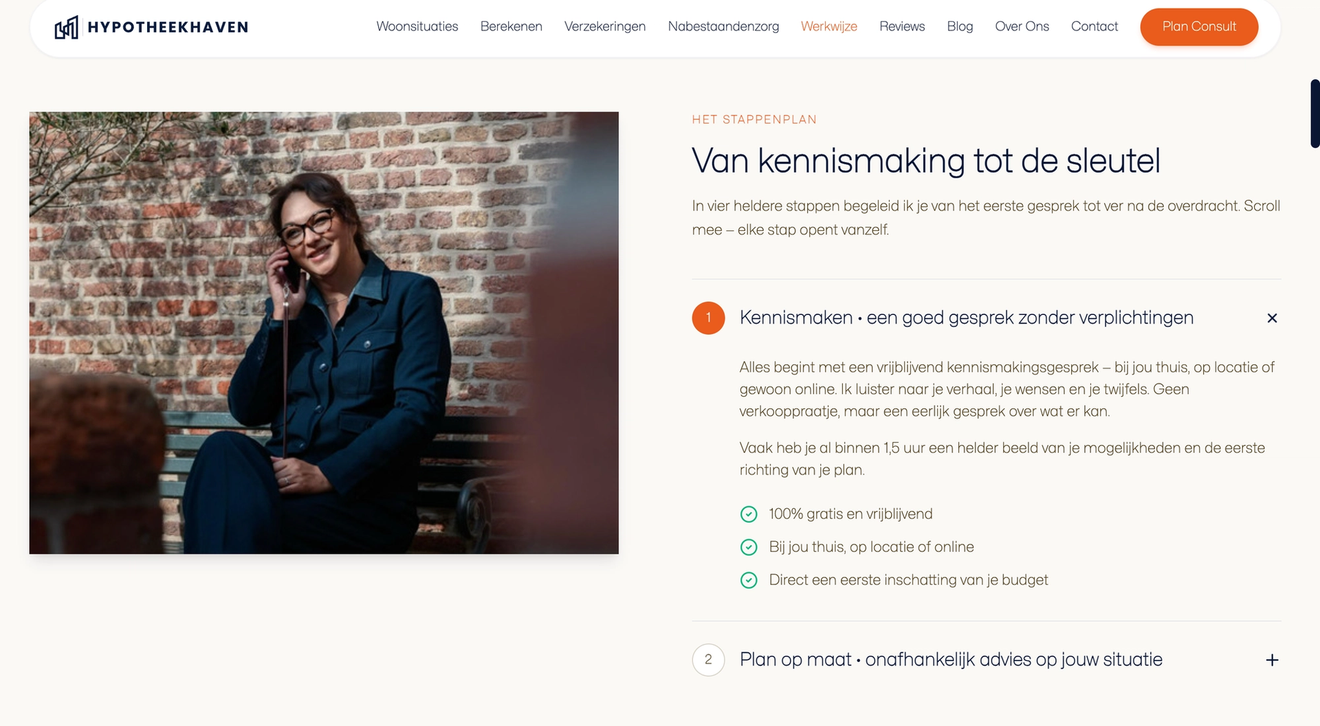 Scherm van hypotheekhaven.nl
