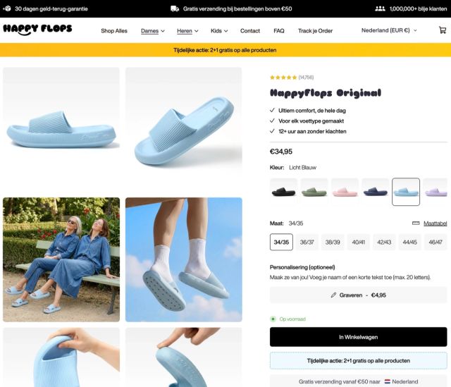 Productpagina van HappyFlops Original