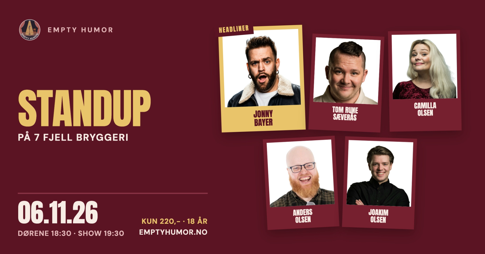 Standup på 7 Fjell Bryggeri