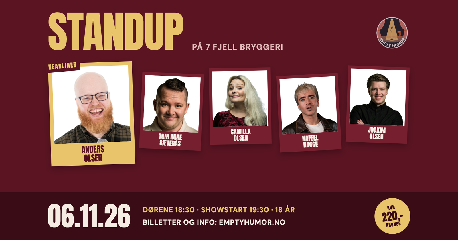 Standup på 7 Fjell Bryggeri