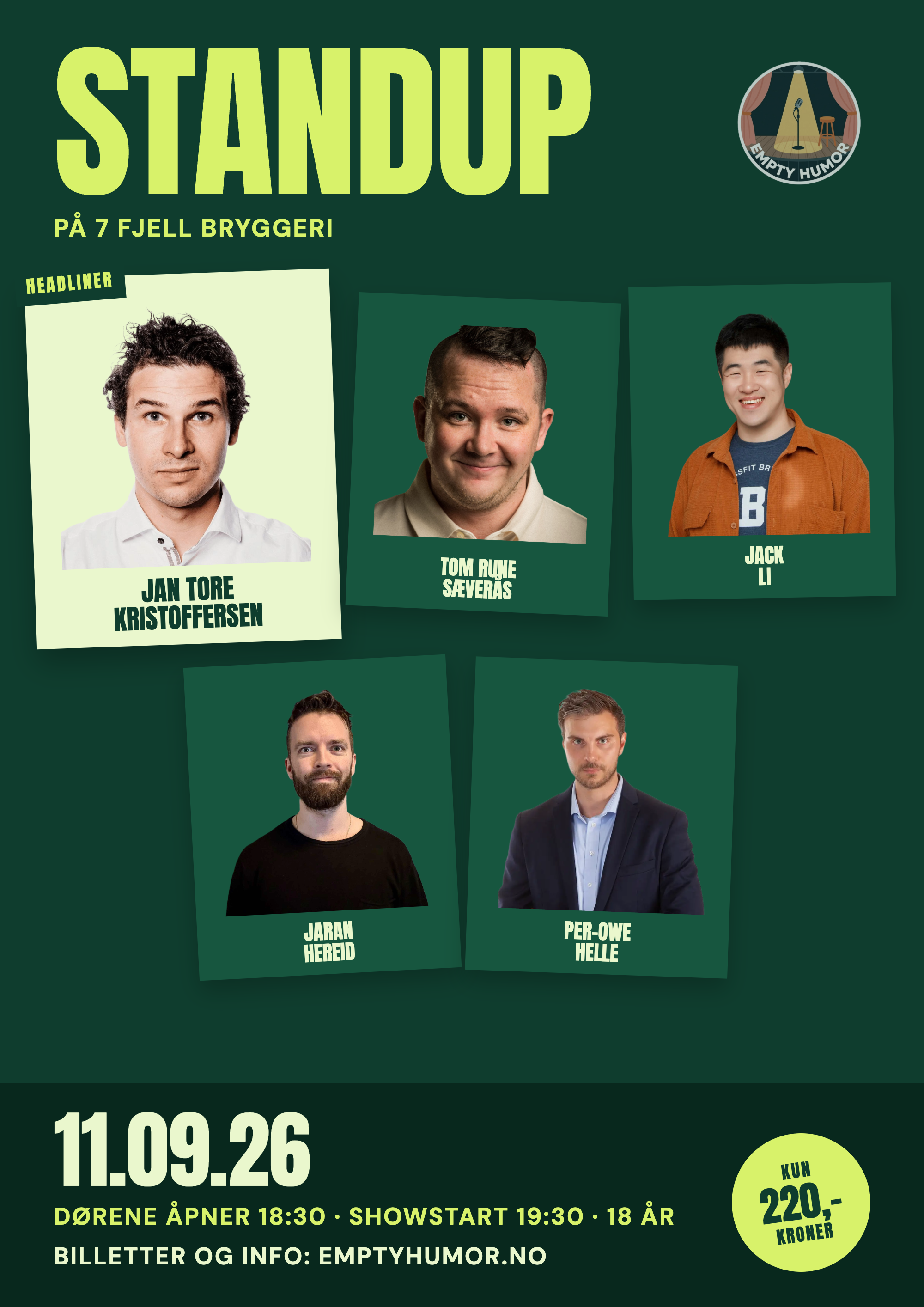 Standup på 7 Fjell Bryggeri