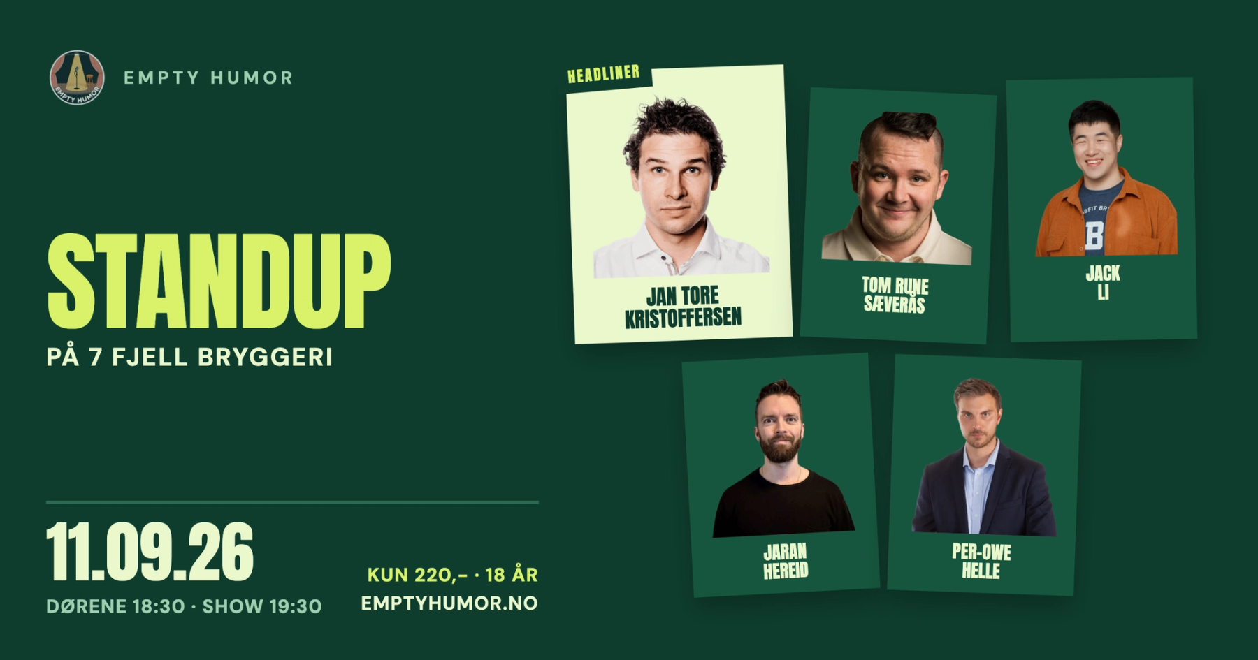Standup på 7 Fjell Bryggeri