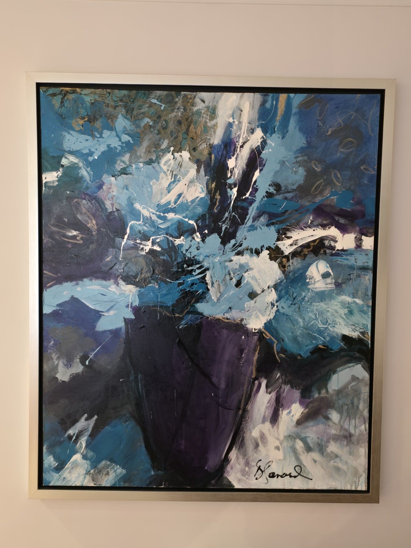 Blue Minstrel, Oil on Canvas