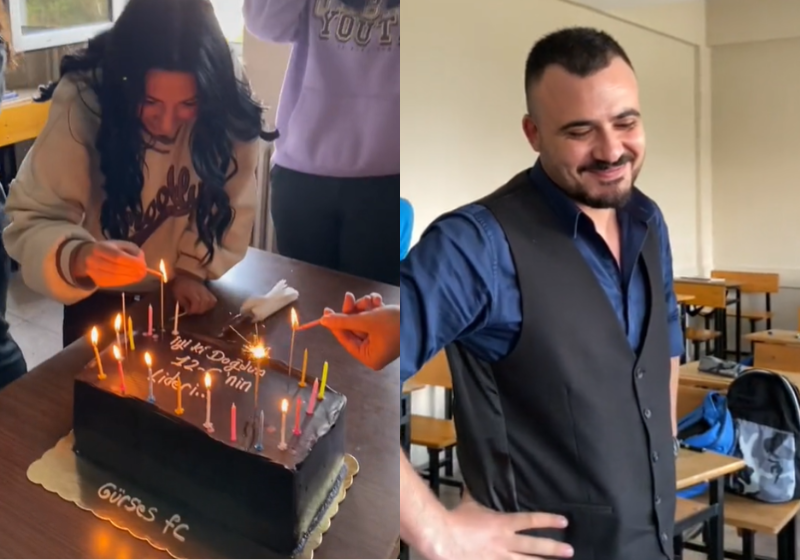 Alunos fingem briga na sala e surpreendem professor aniversário surpresa