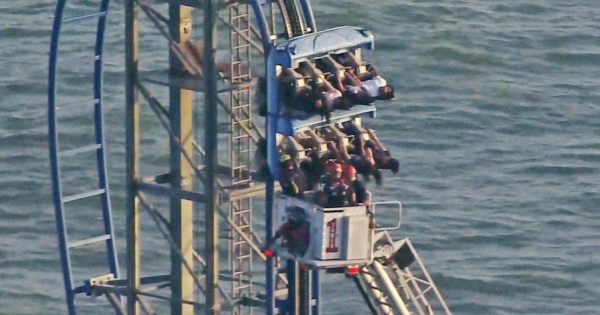 Texas roller coaster malfunction leaves riders stranded 100 feet in the air for hours