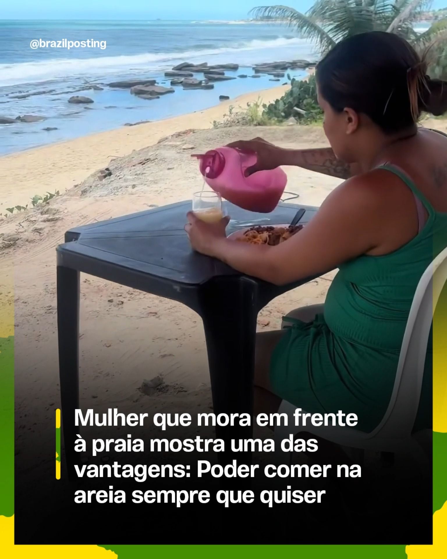 Morar em frente à praia muda a relação com o lazer: brasileiros do litoral comem e convivem na areia quando querem
