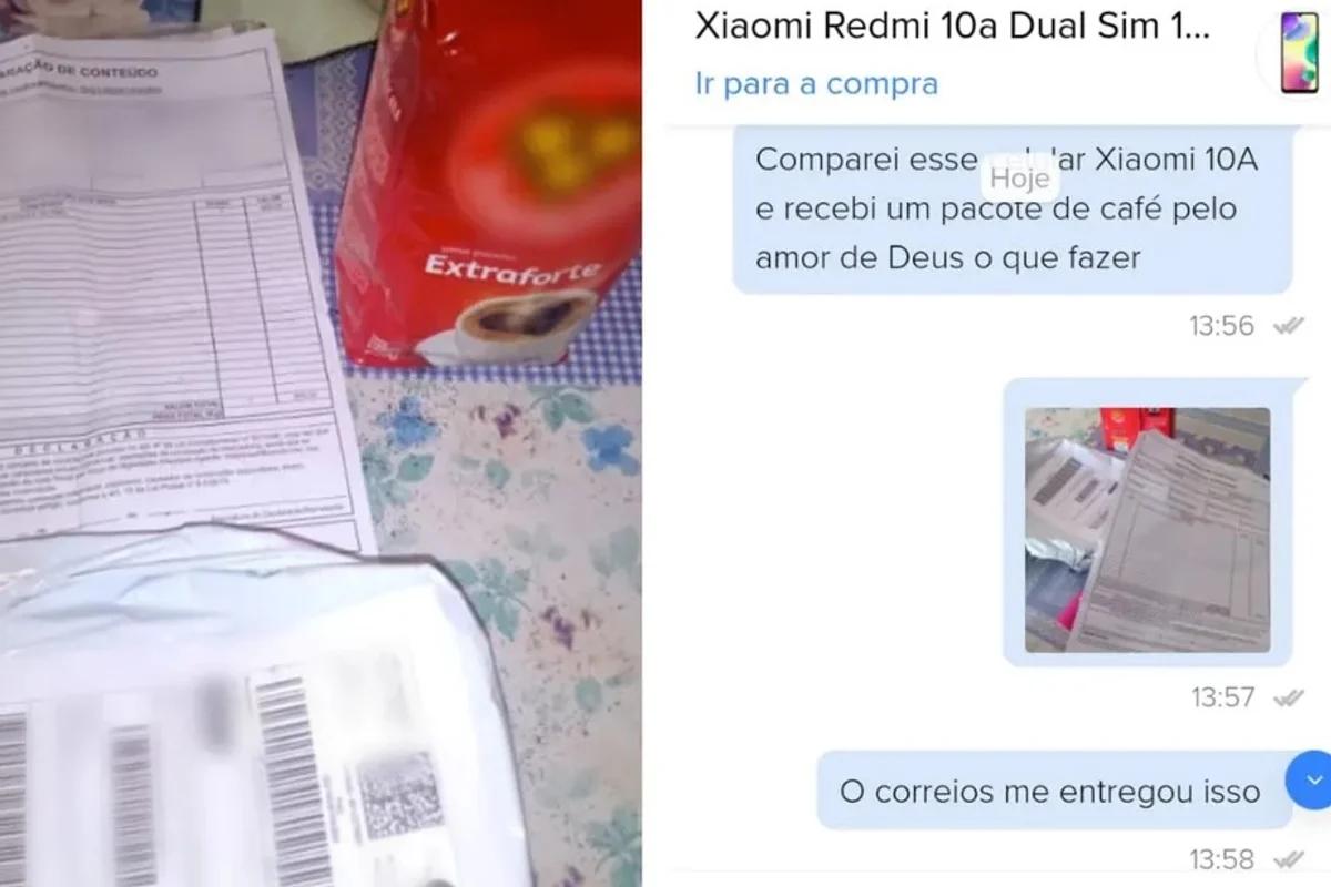 Mulher compra celular pela internet e recebe pacote de café em Goiás