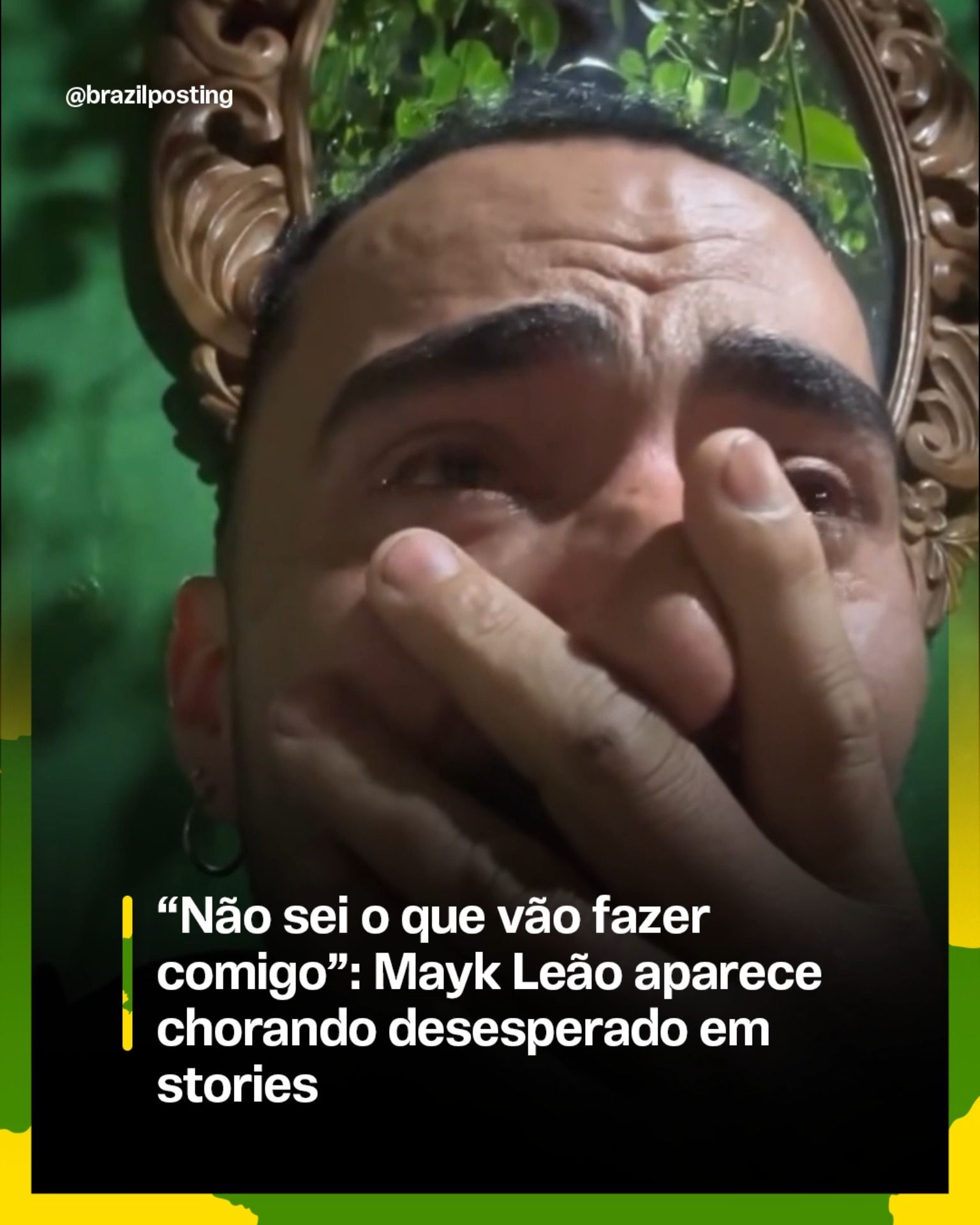 "Não sei o que vão fazer comigo": Mayk Leão chora em stories e diz estar cercado após viralizar com vídeo de suposto OVNI