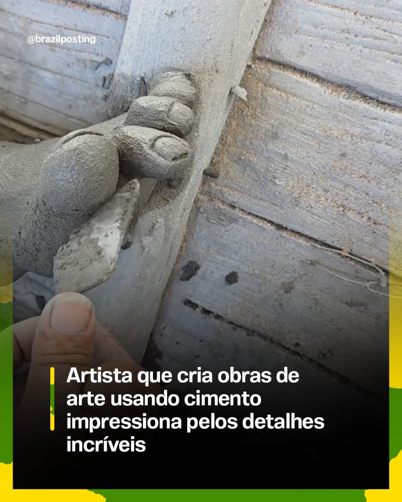 Artista transforma cimento em esculturas realistas que enganam a visão