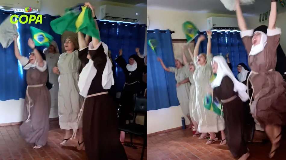 Freiras viralizam ao comemorar gol da vitória do Brasil contra o Japão