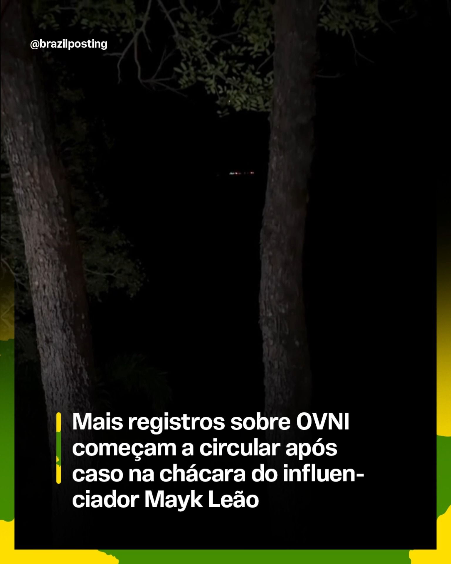Caso OVNI de Mayk Leão ganha 'novos registros' nas redes, mas FAB diz que radar não detectou nada em Campo Largo