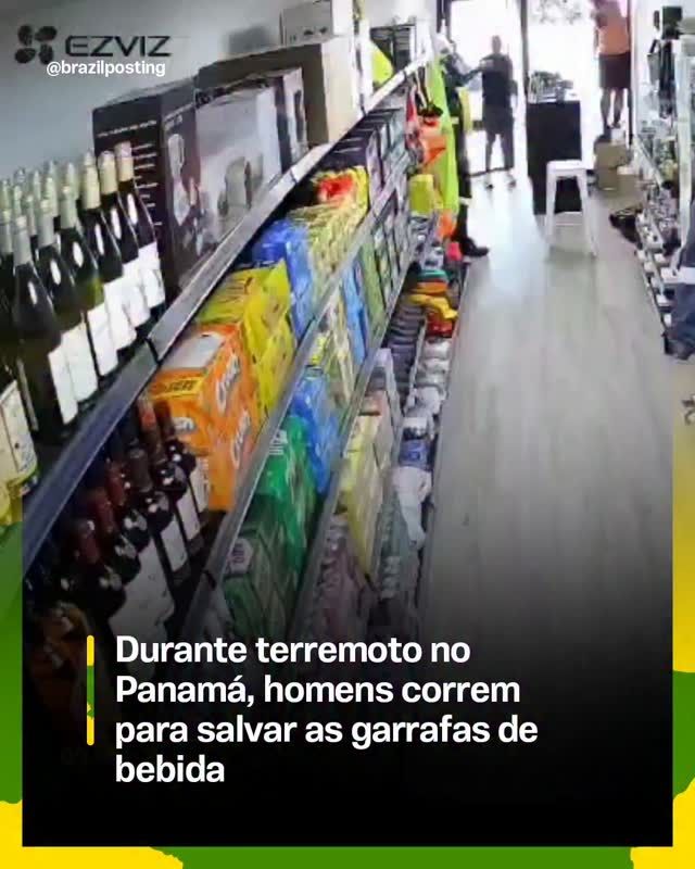 Terremoto no Panamá: vídeo que mostra homens salvando bebidas é bem mais antigo