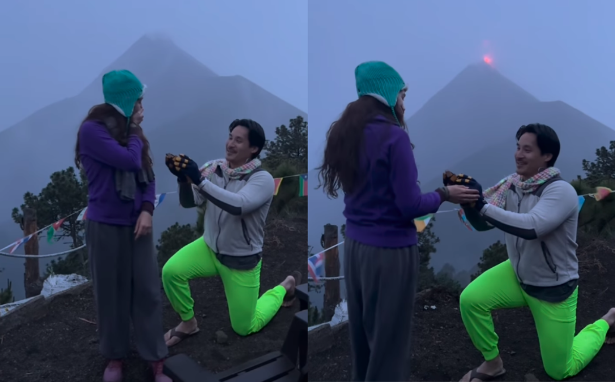Pedido de casamento viraliza após vulcão entrar em erupção na hora do 'sim'; VÍDEO
