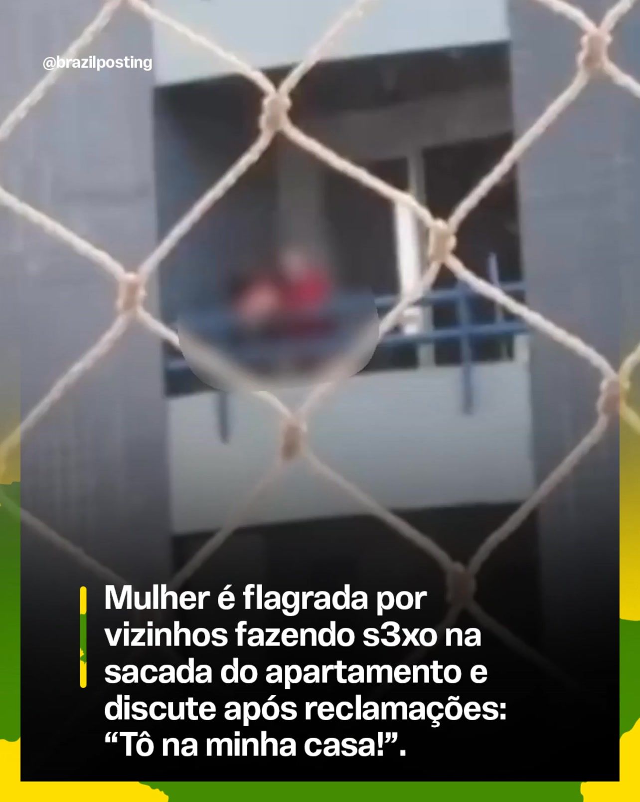 Casal flagrado fazendo sexo na sacada em Lajeado (RS): mulher rebate vizinhos com "tô na minha casa" e caso vira ato obsceno