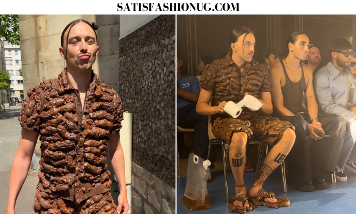 Paris Fashion Week Attendee Wears Feces and Urine Costume
