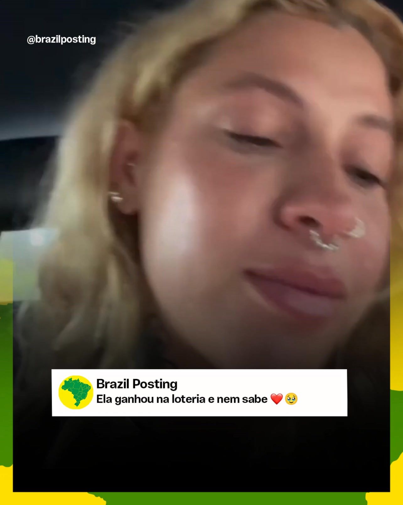O vídeo da mulher chorando porque ‘ganhou na loteria e nem sabe’ é, na verdade, a engenheira Gabryella Ordones percebendo que levou R$ 6