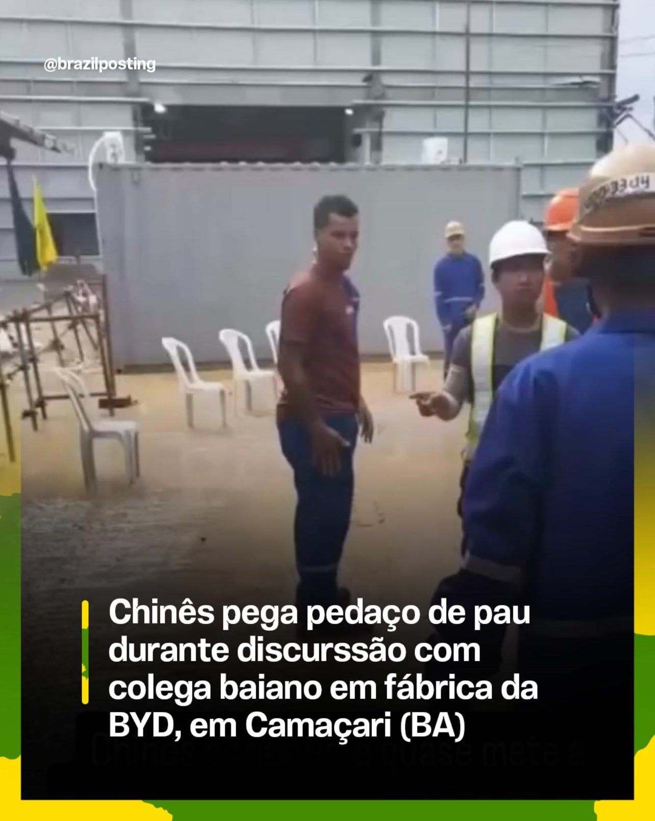 Discussão de chinês com baiano em obra da BYD em Camaçari não é 'choque de cultura': é peça de um canteiro com 220 resgatados da escravidão