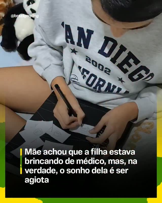 Brincadeira de médico infantil expõe a criatividade das profissões que as crianças observam